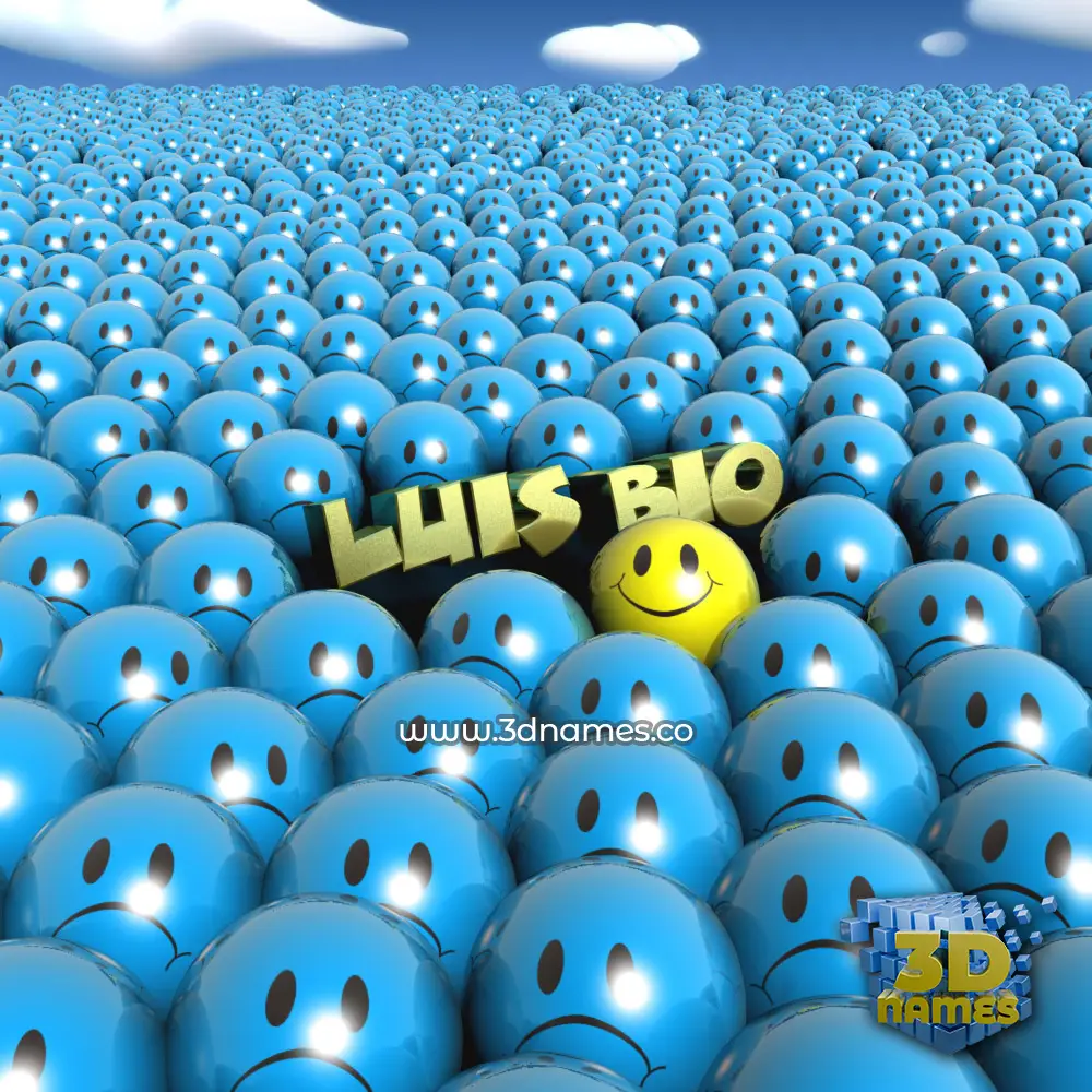luis bio in Special Smileys style - 3D name wallpaper