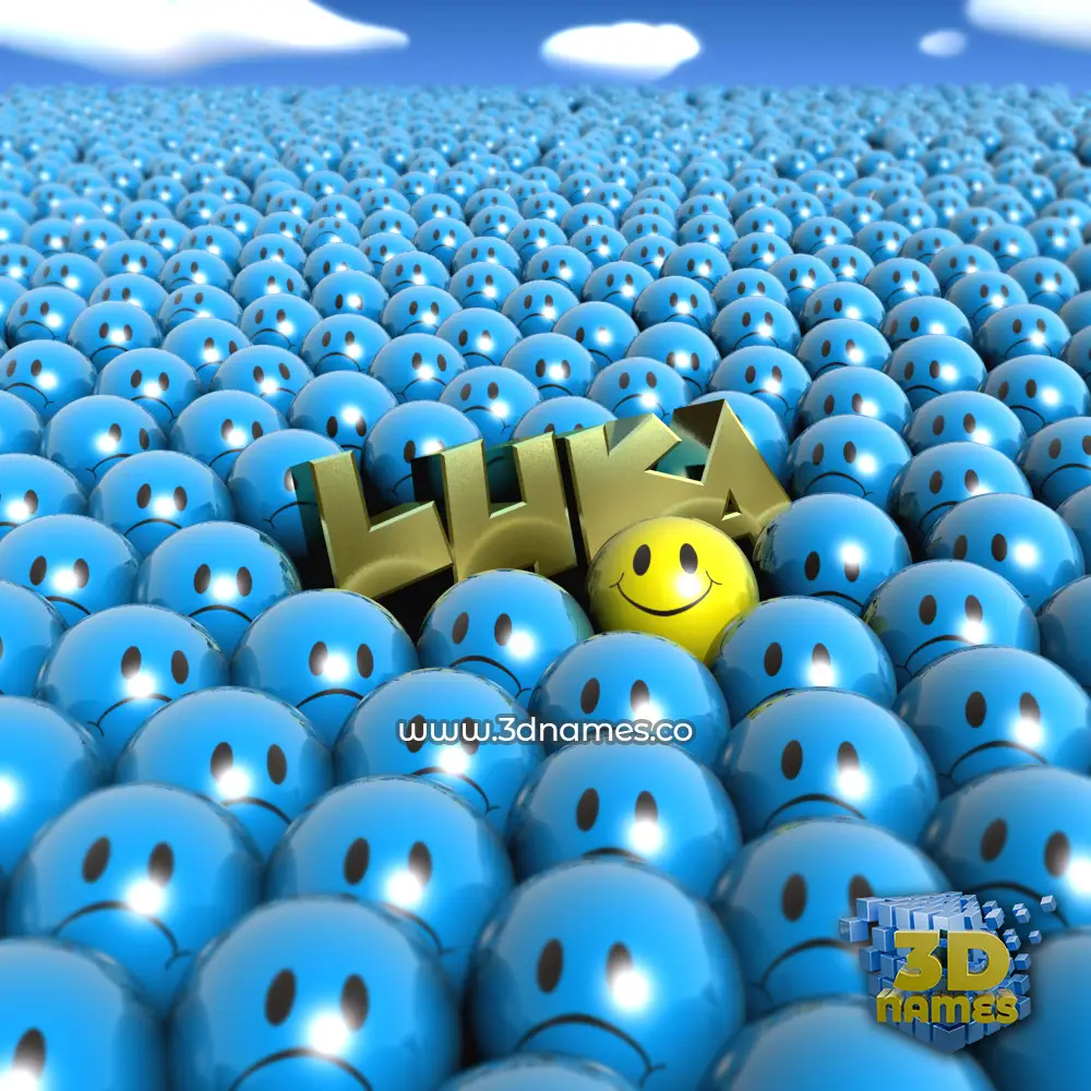 luka in Special Smileys style - 3D name wallpaper