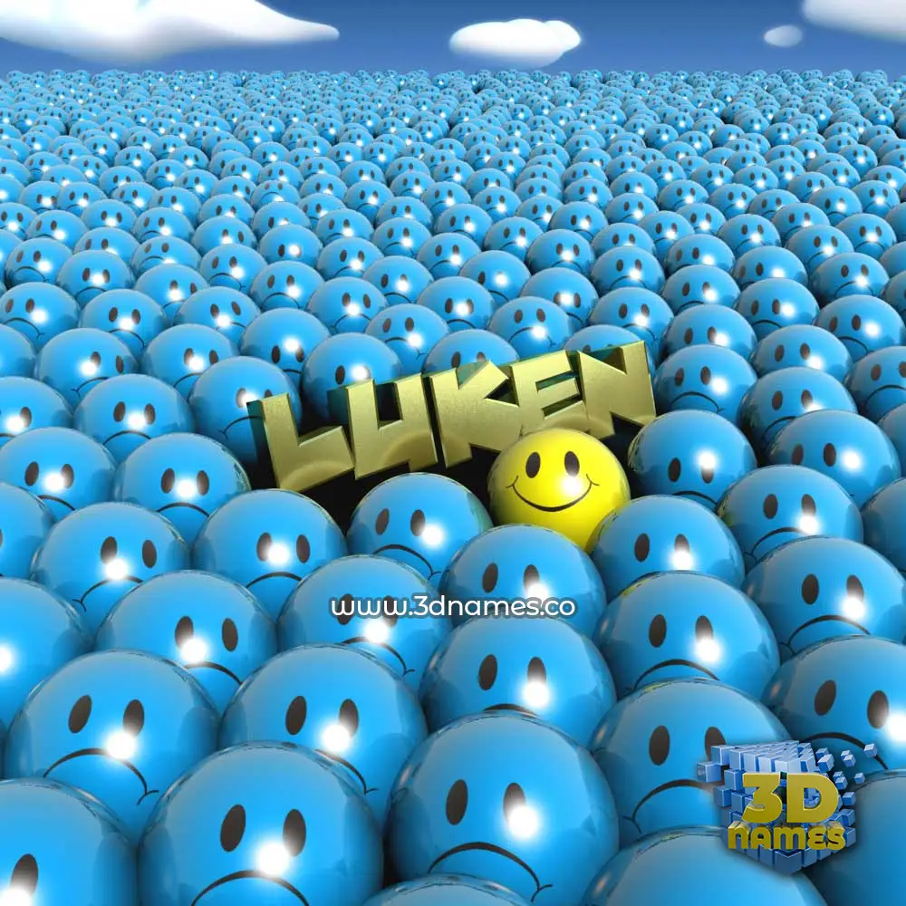 luken in Special Smileys style - 3D name wallpaper