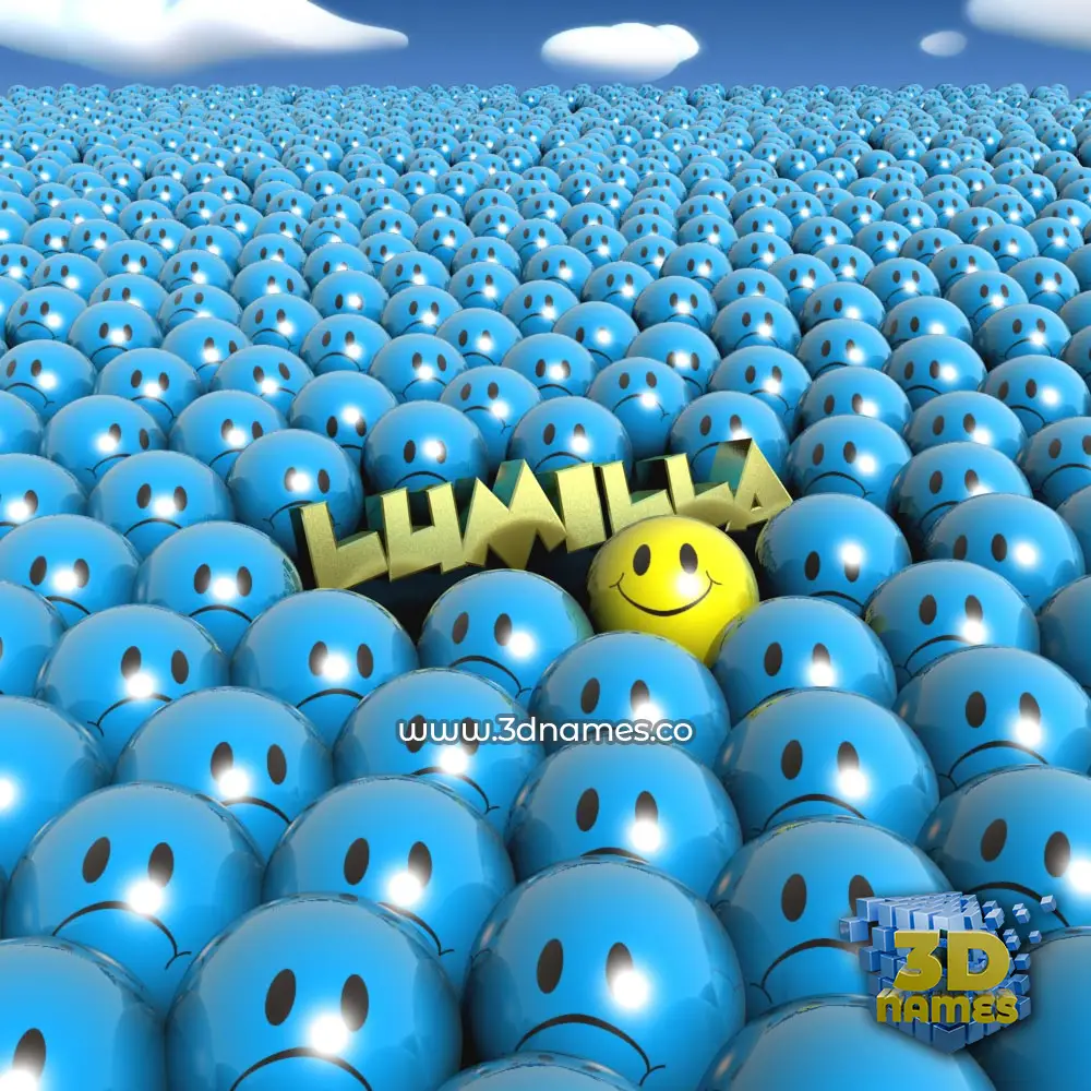 lumilla in Special Smileys style - 3D name wallpaper