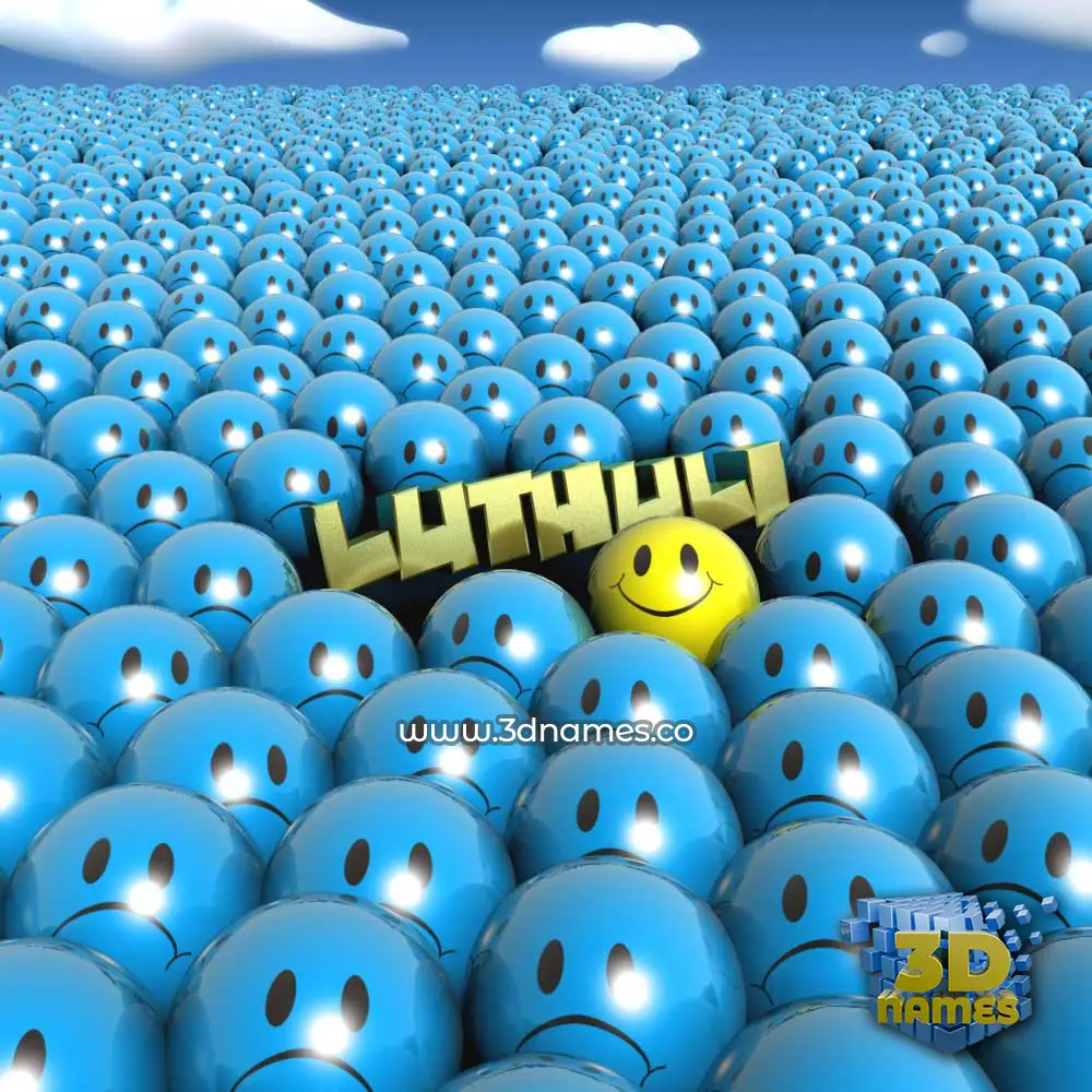 luthuli in Special Smileys style - 3D name wallpaper