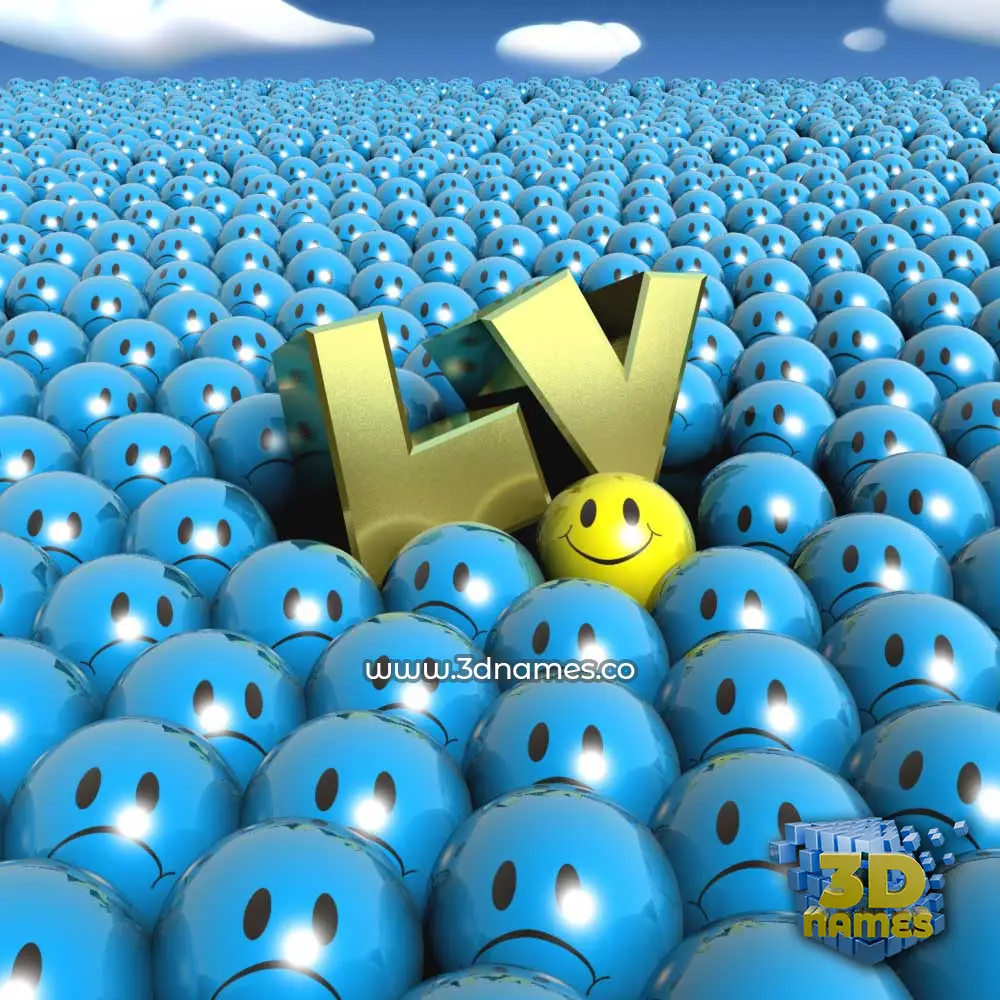 lv in Special Smileys style - 3D name wallpaper