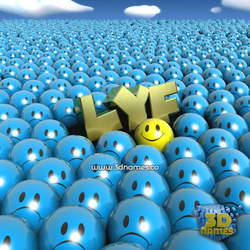 lyf in Special Smileys style - 3D name wallpaper