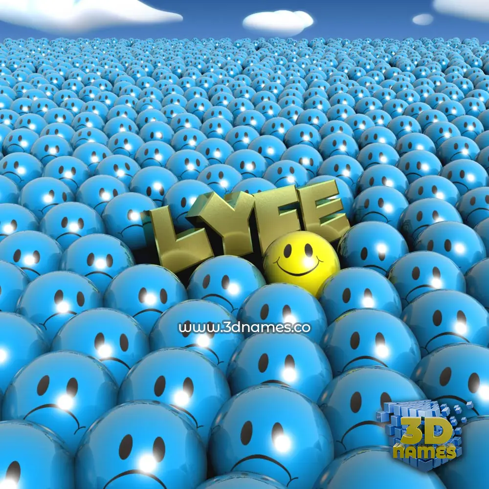 lyfe in Special Smileys style - 3D name wallpaper