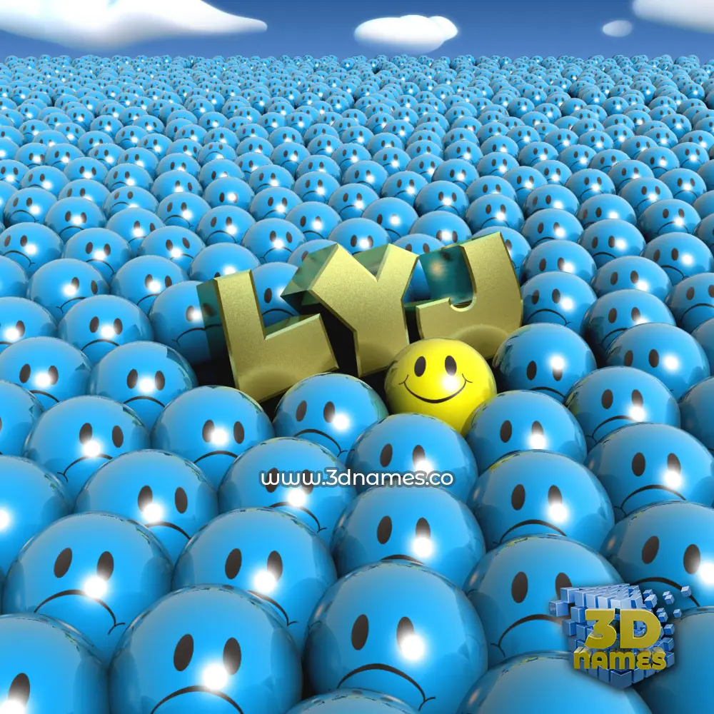 lyj in Special Smileys style - 3D name wallpaper