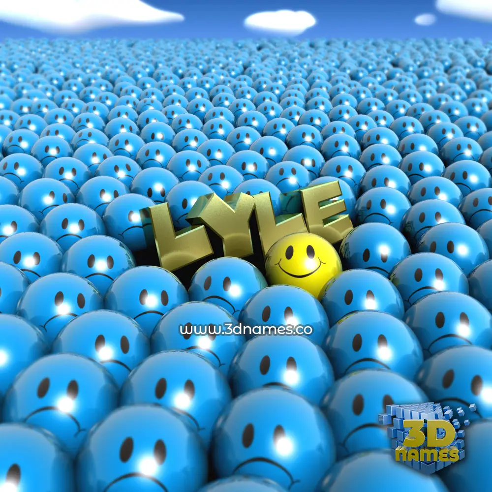 lyle in Special Smileys style - 3D name wallpaper