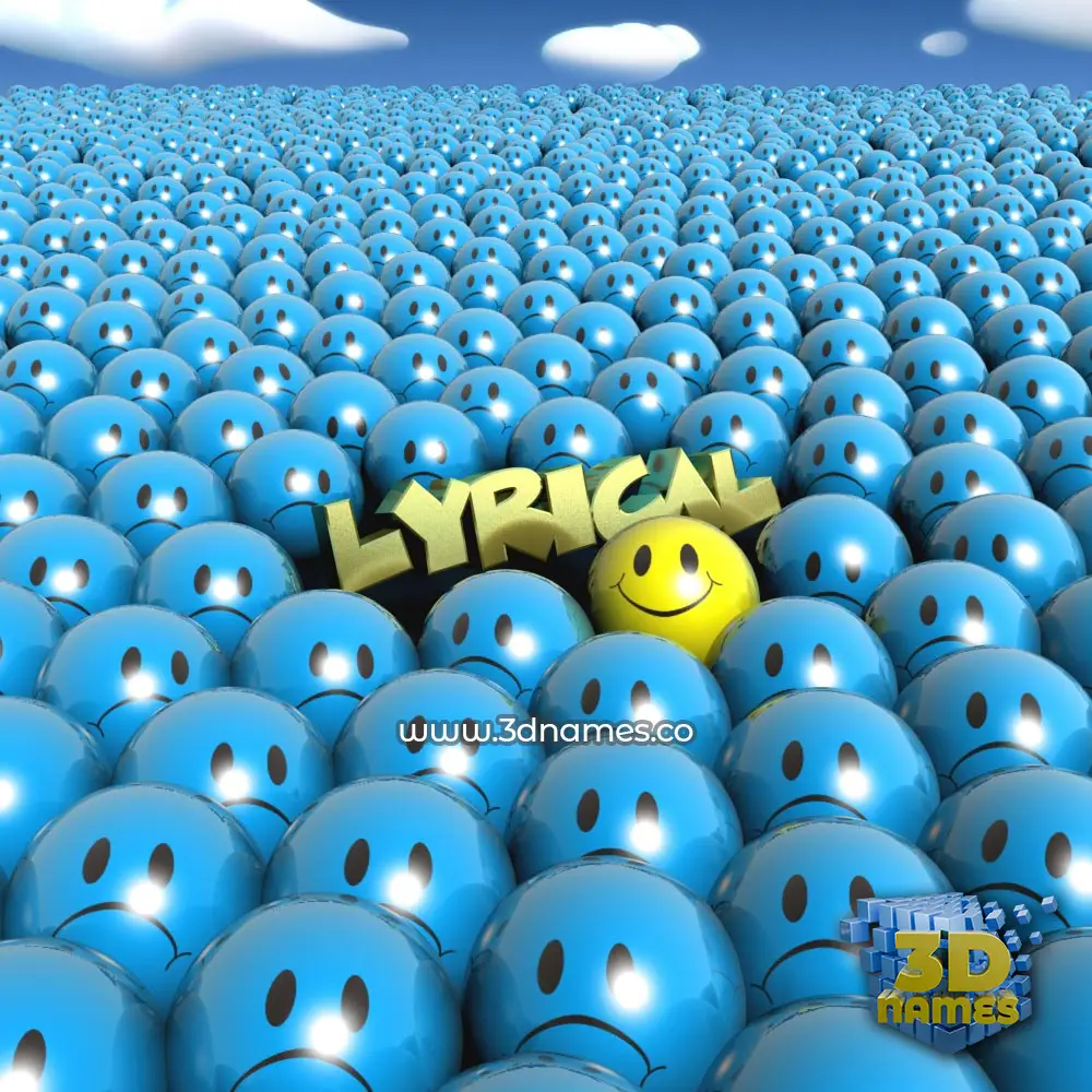 lyrical in Special Smileys style - 3D name wallpaper