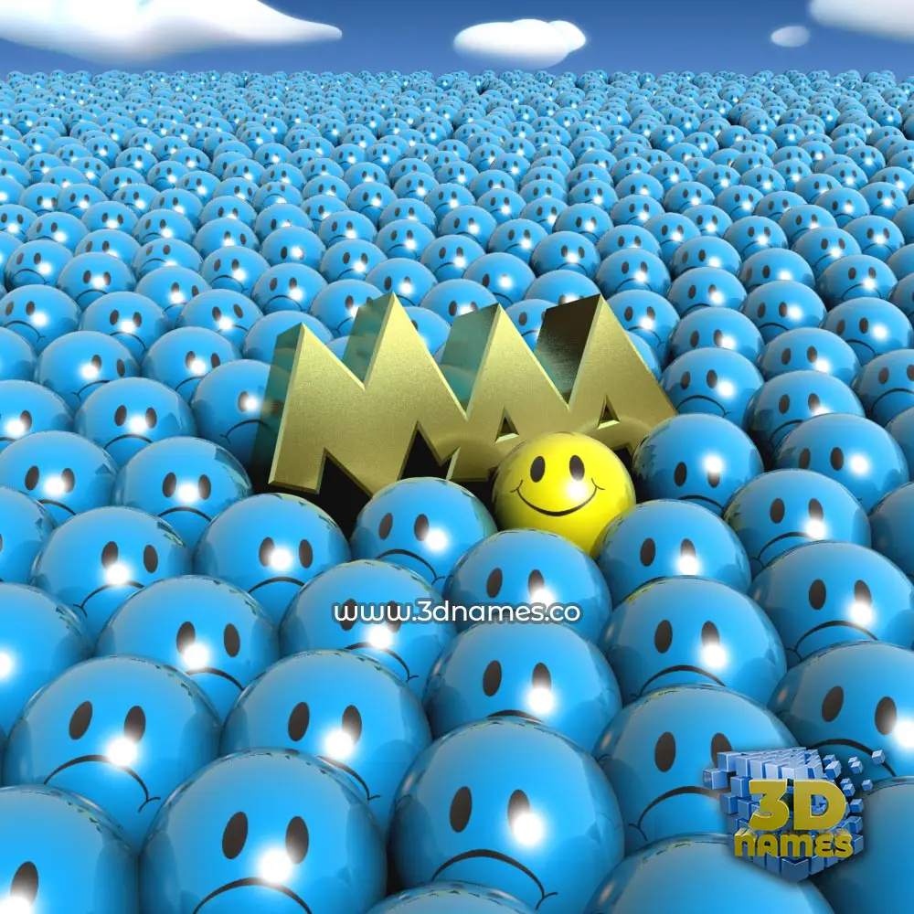 maa in Special Smileys style - 3D name wallpaper