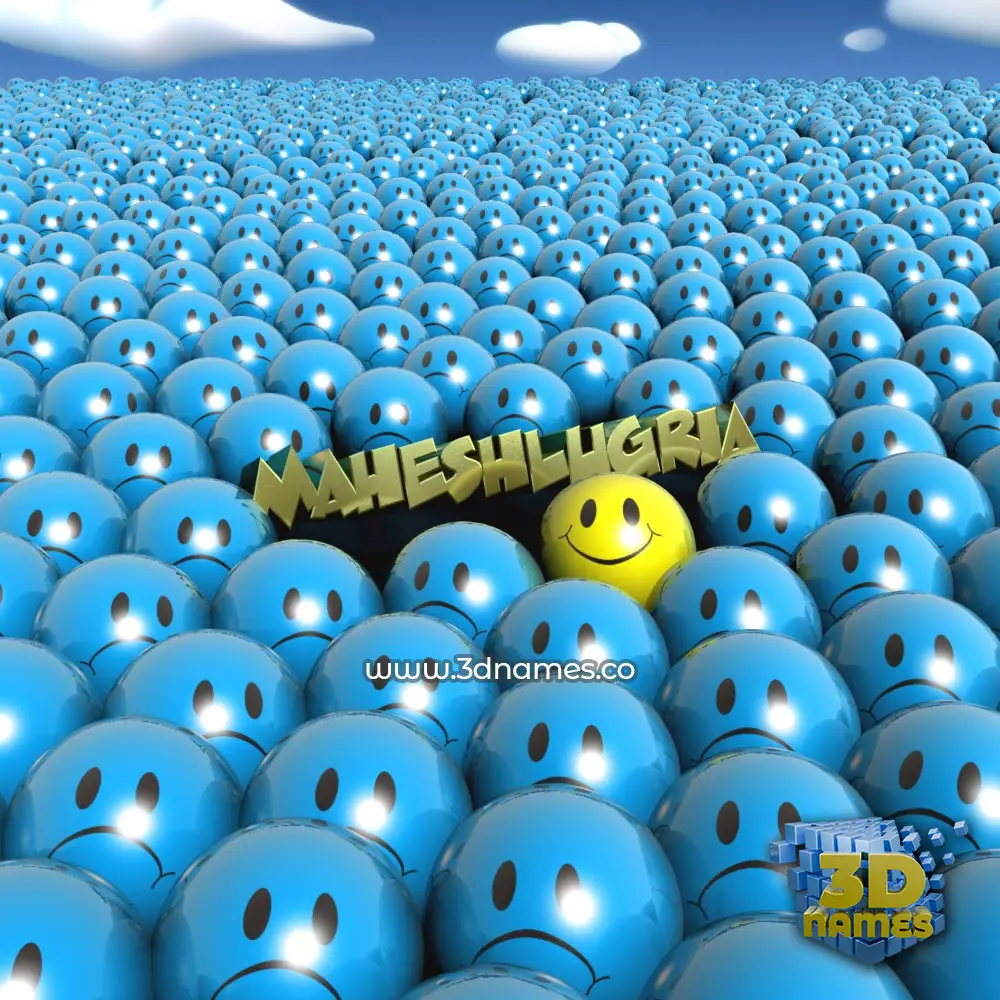 maheshlugria in Special Smileys style - 3D name wallpaper