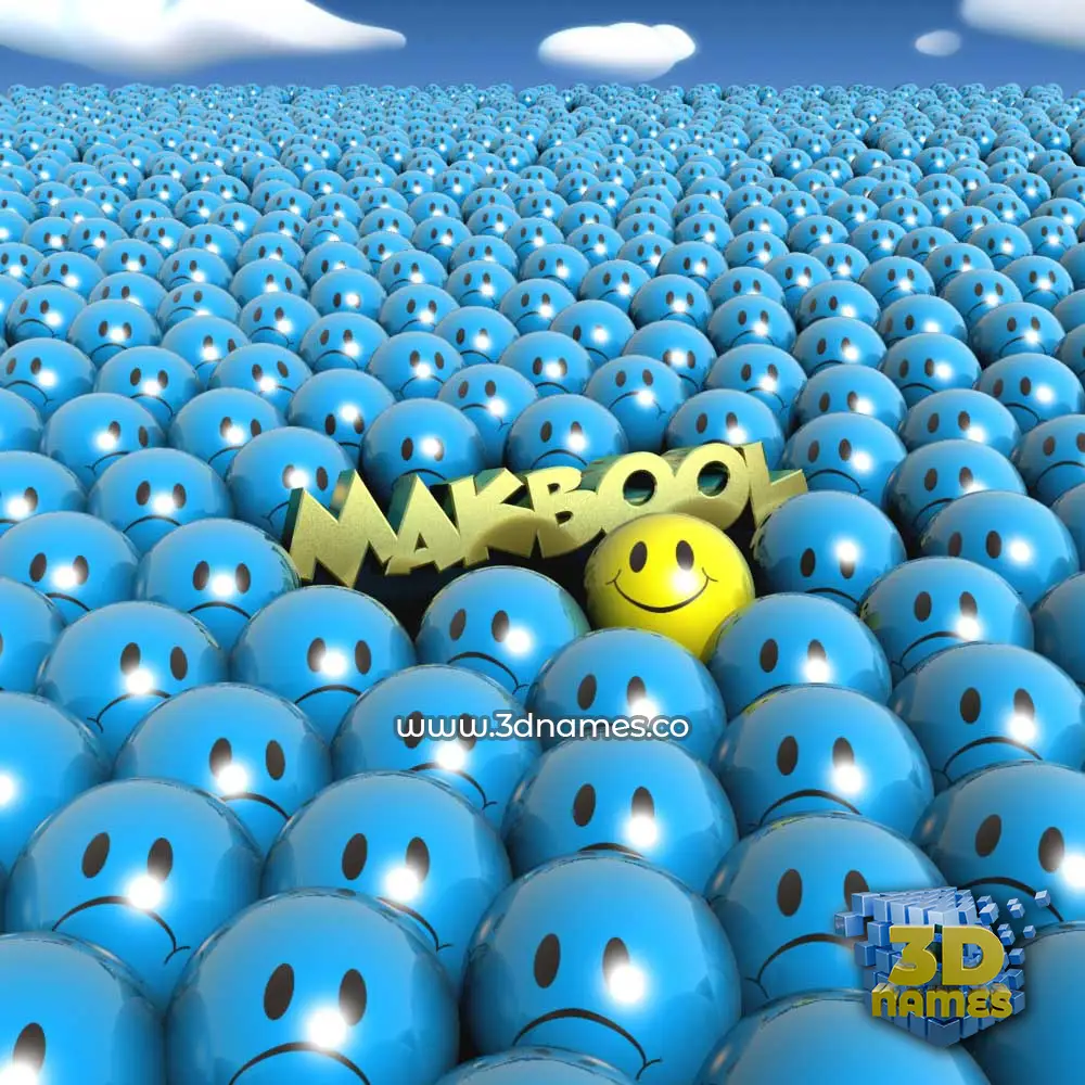 makbool in Special Smileys style - 3D name wallpaper