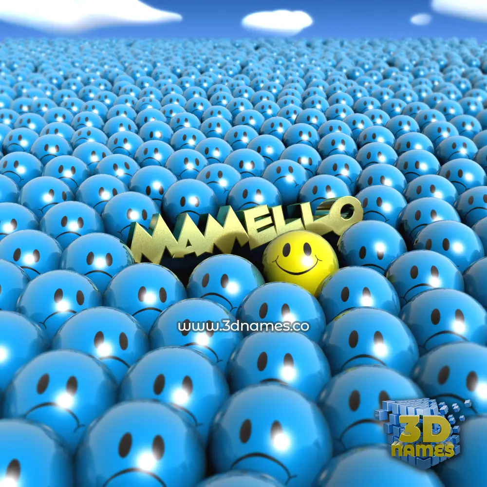 mamello in Special Smileys style - 3D name wallpaper
