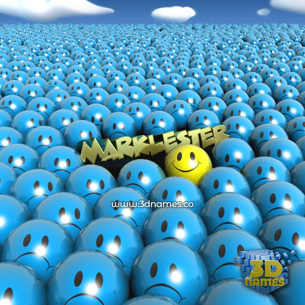 marklester in Special Smileys style - 3D name wallpaper