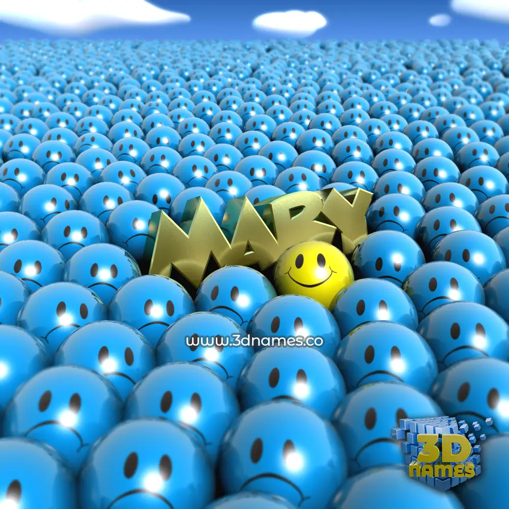 mary in Special Smileys style - 3D name wallpaper