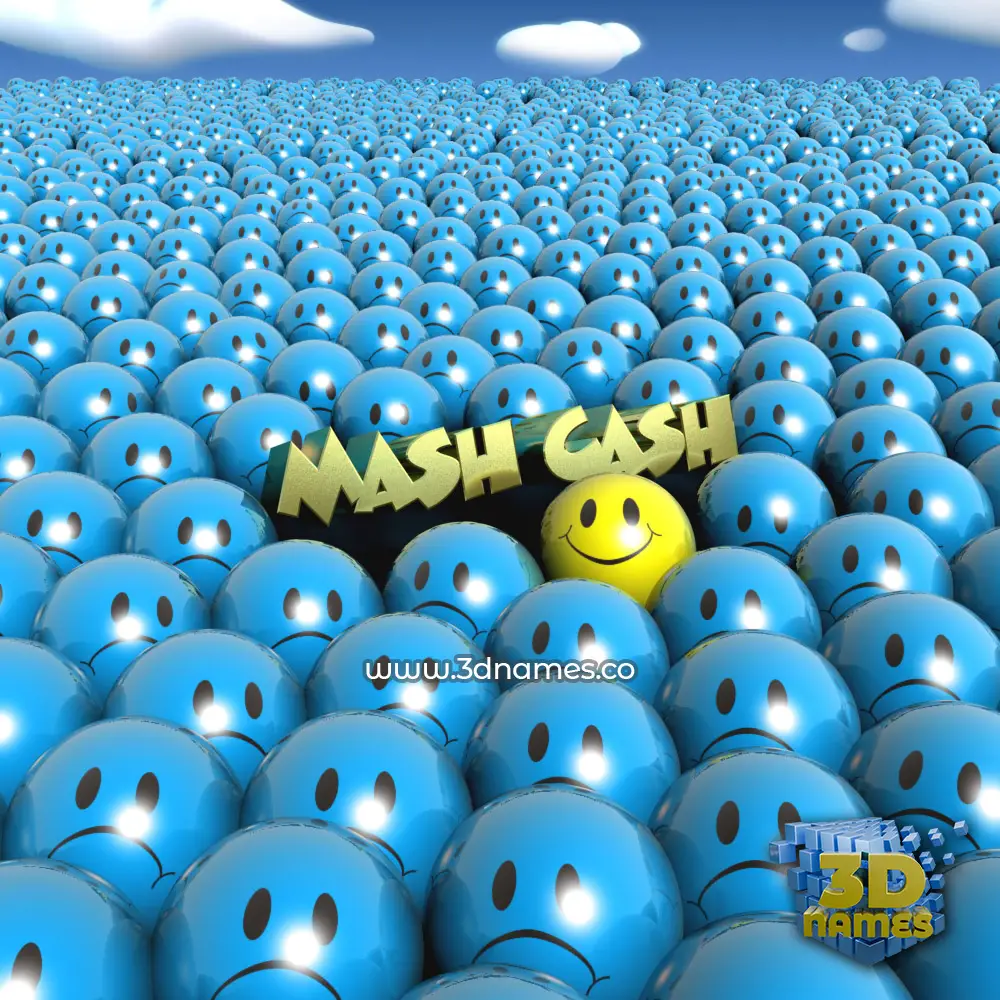 mash cash in Special Smileys style - 3D name wallpaper