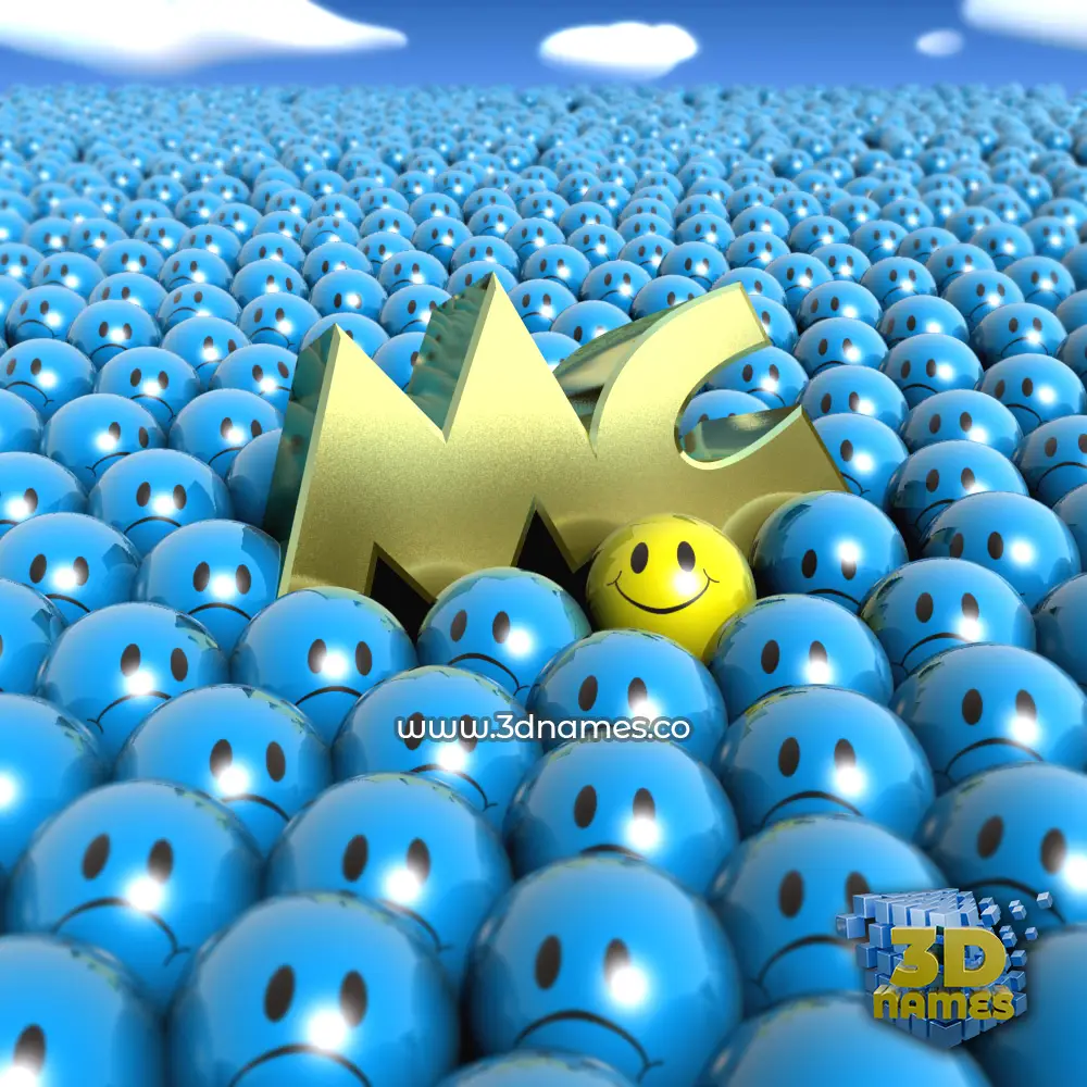 mc in Special Smileys style - 3D name wallpaper