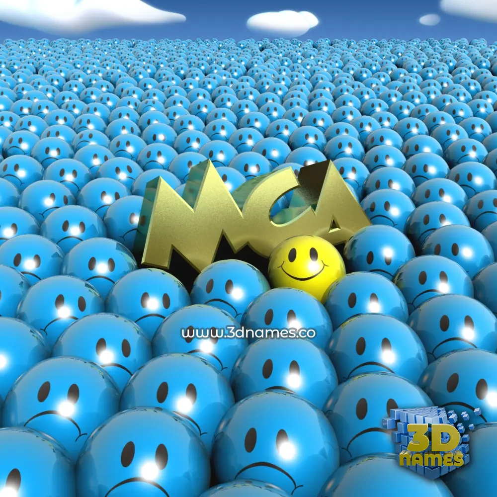 mca in Special Smileys style - 3D name wallpaper