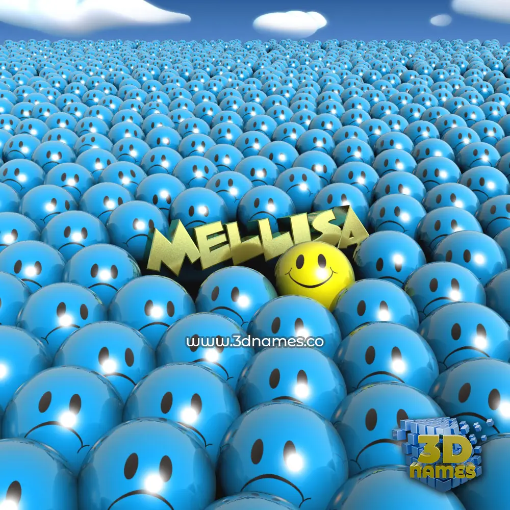 mellisa in Special Smileys style - 3D name wallpaper