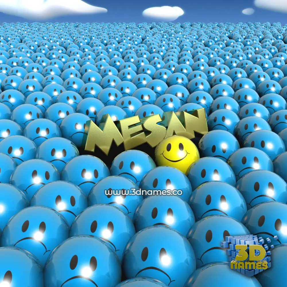 mesan in Special Smileys style - 3D name wallpaper