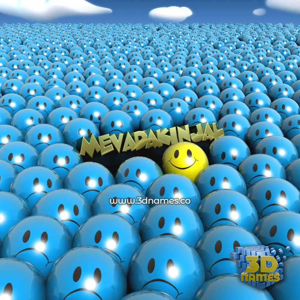 mevadakinjal in Special Smileys style - 3D name wallpaper