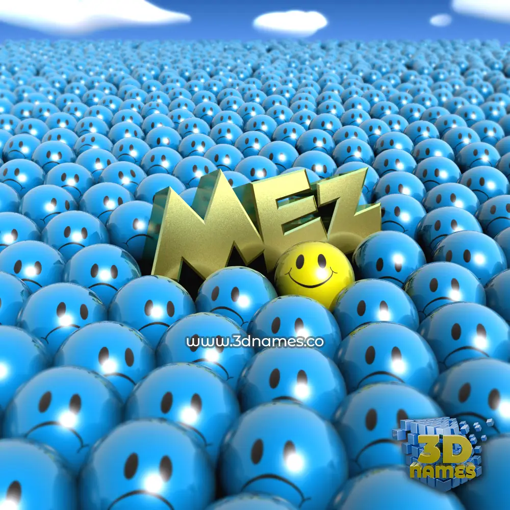 mez in Special Smileys style - 3D name wallpaper