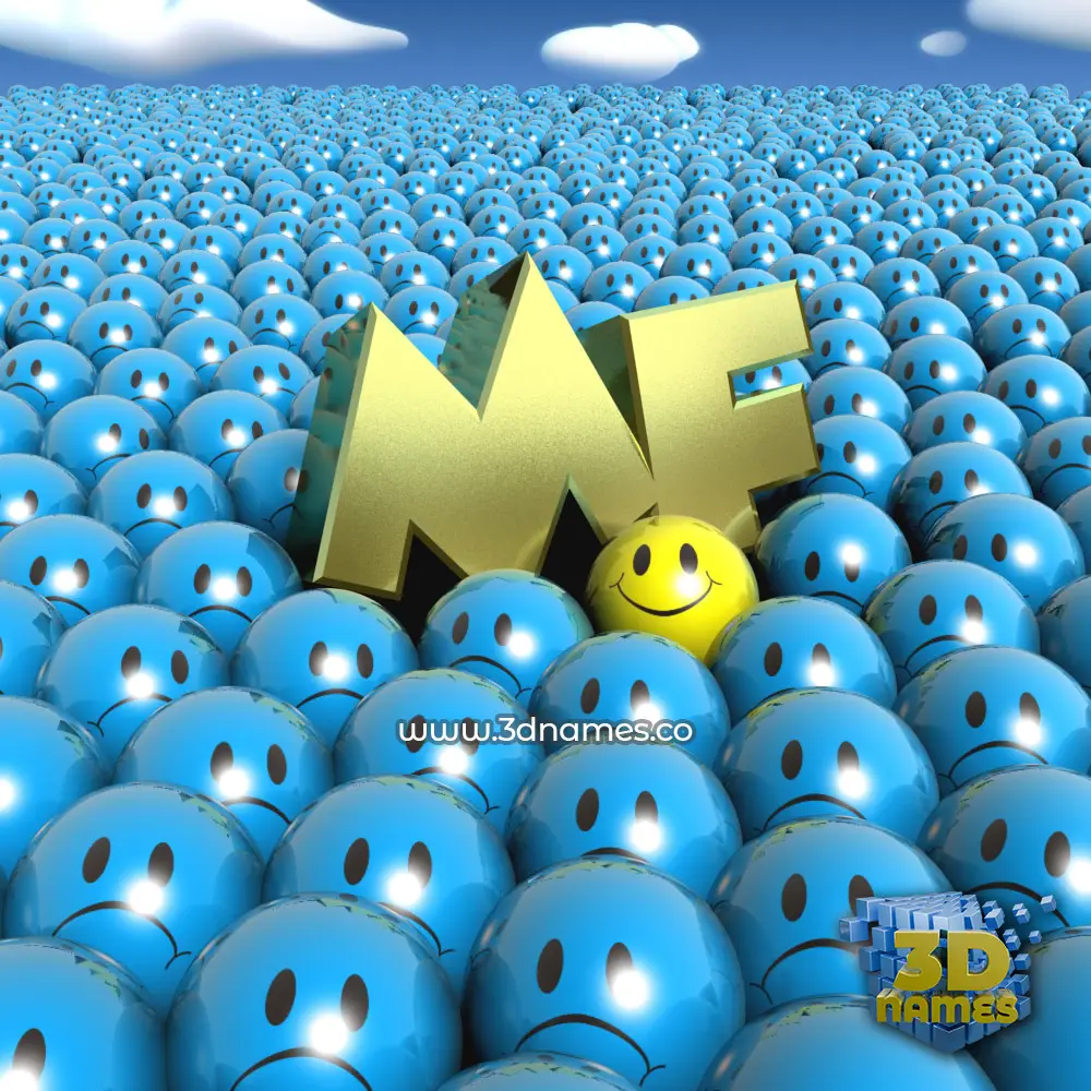 mf in Special Smileys style - 3D name wallpaper