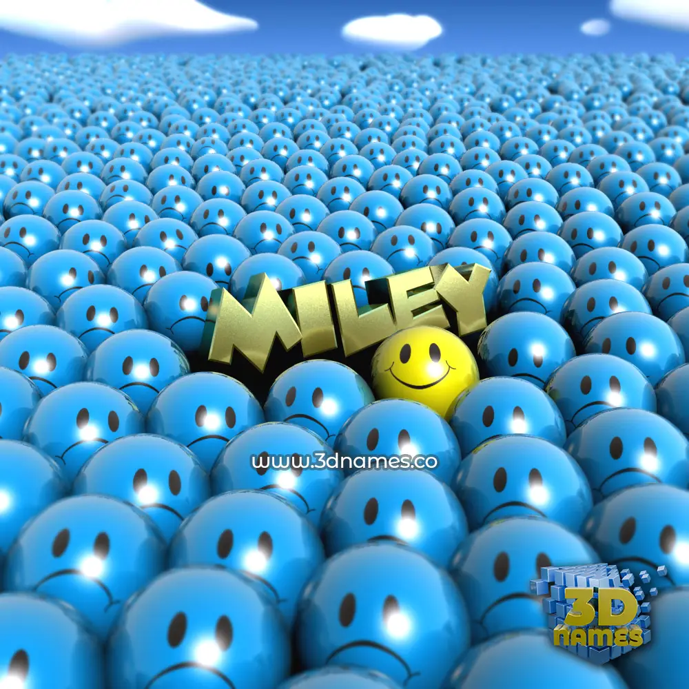 miley in Special Smileys style - 3D name wallpaper