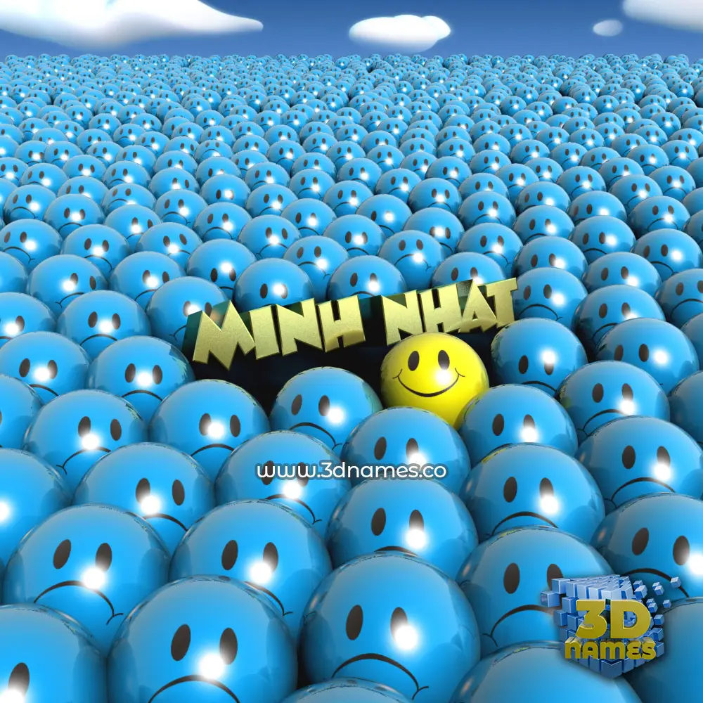minh nhat in Special Smileys style - 3D name wallpaper