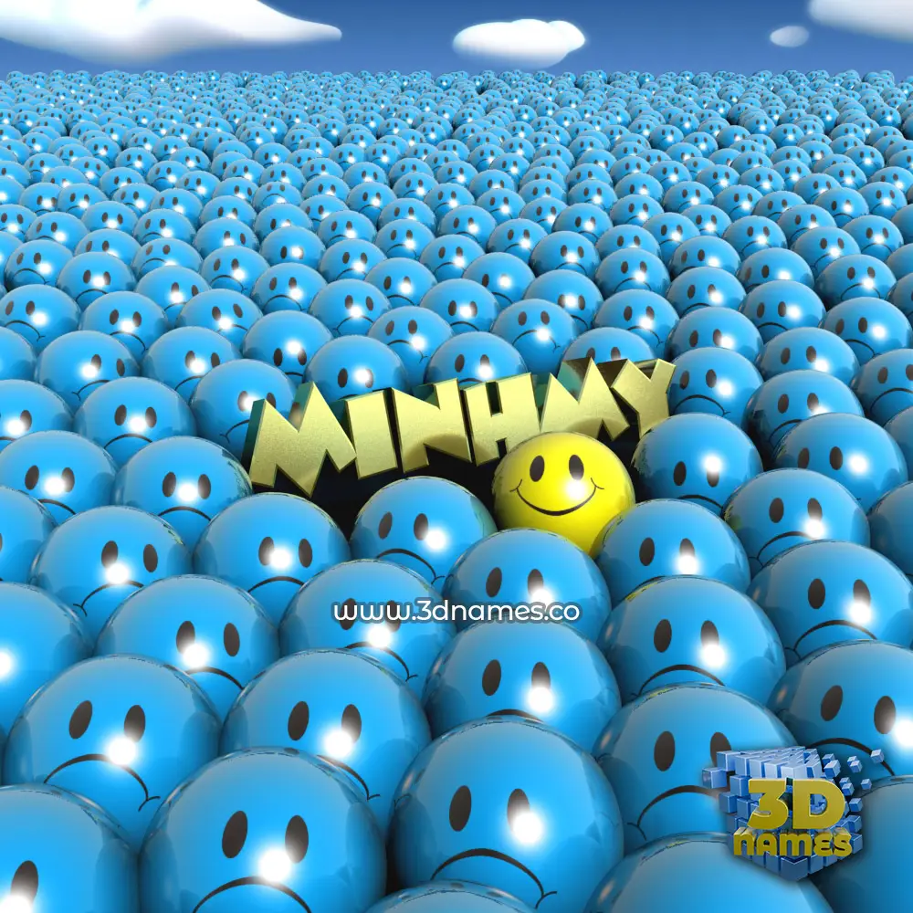 minhmy in Special Smileys style - 3D name wallpaper
