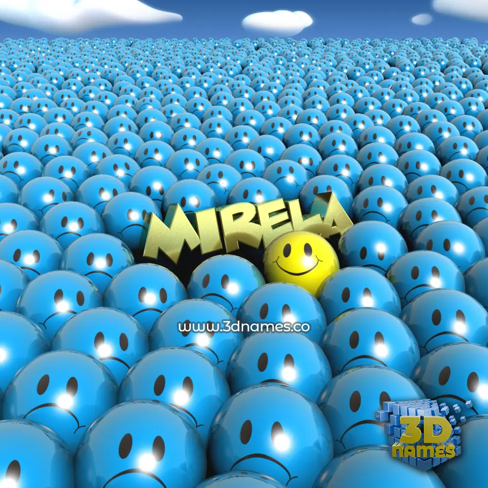 mirela in Special Smileys style - 3D name wallpaper