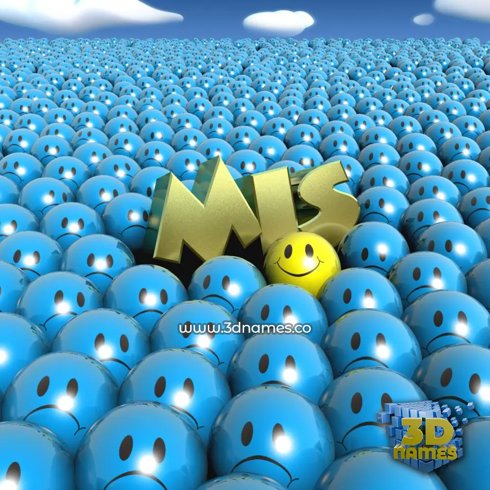mis in Special Smileys style - 3D name wallpaper