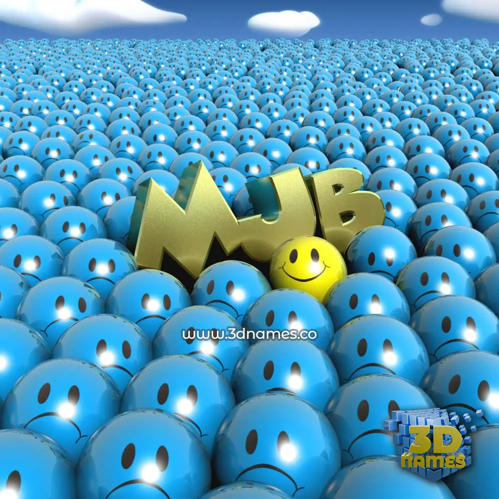 mjb in Special Smileys style - 3D name wallpaper