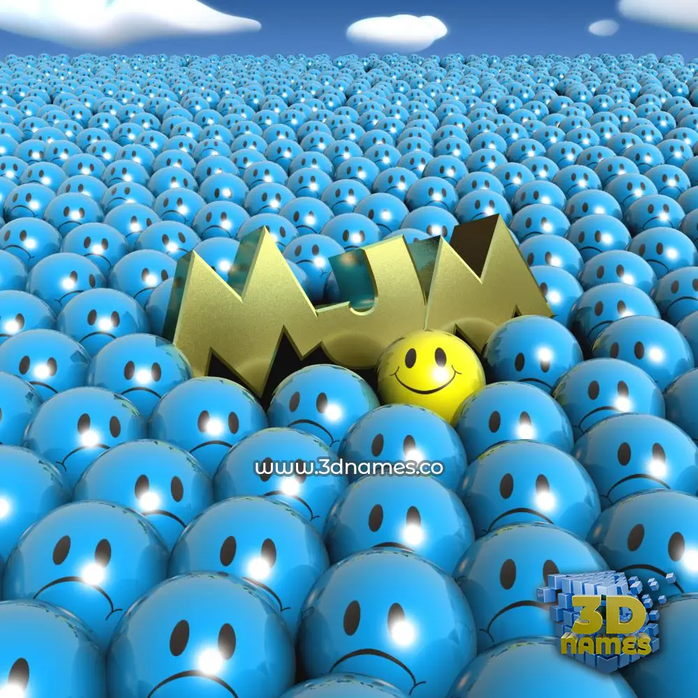 mjm in Special Smileys style - 3D name wallpaper