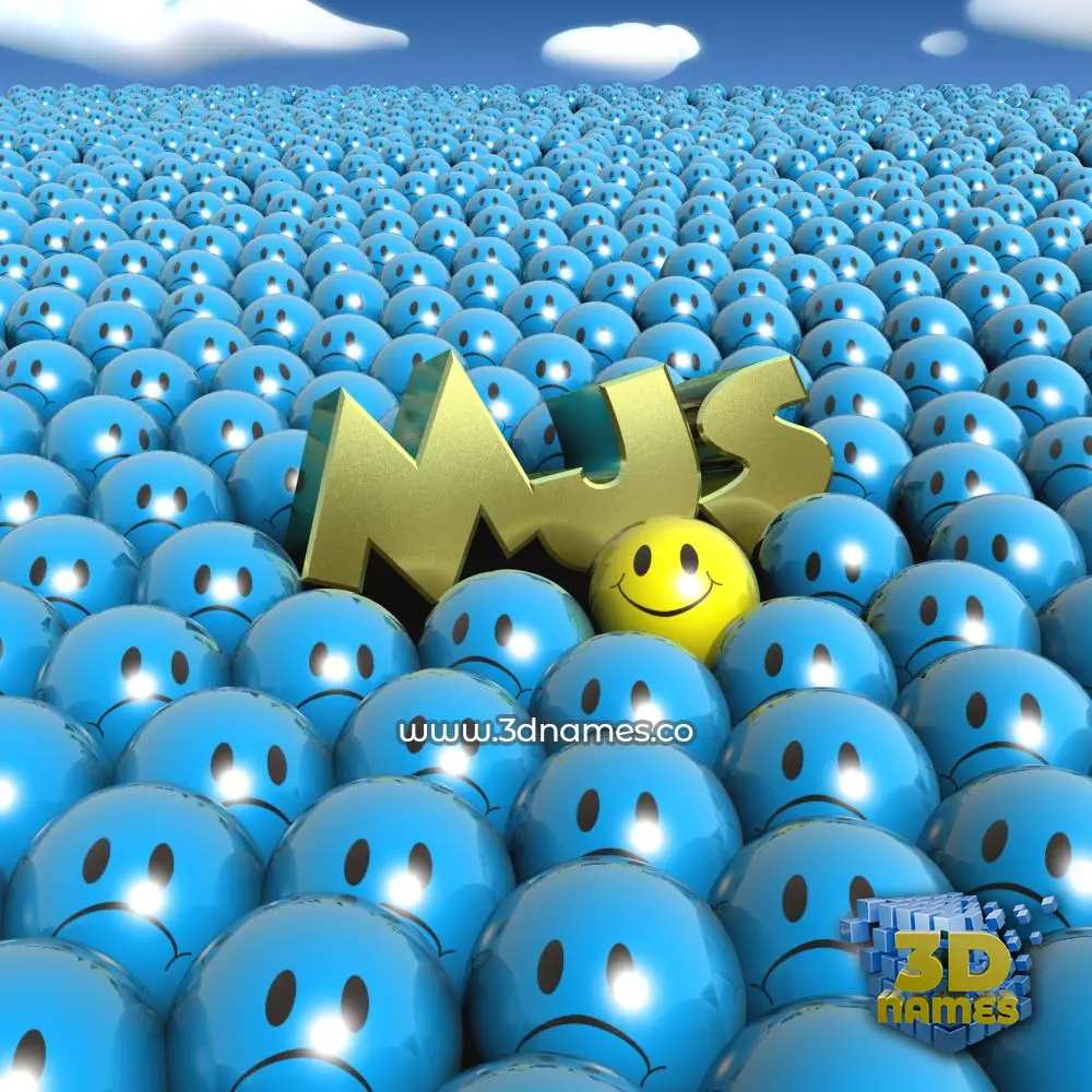 mjs in Special Smileys style - 3D name wallpaper