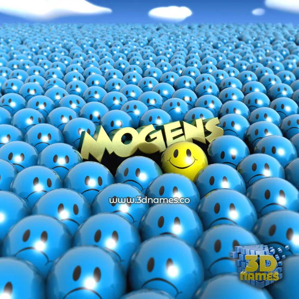 mogens in Special Smileys style - 3D name wallpaper