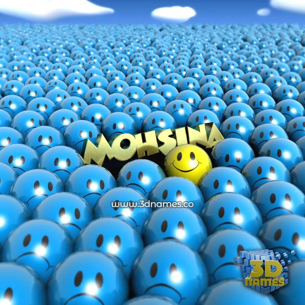 mohsina in Special Smileys style - 3D name wallpaper