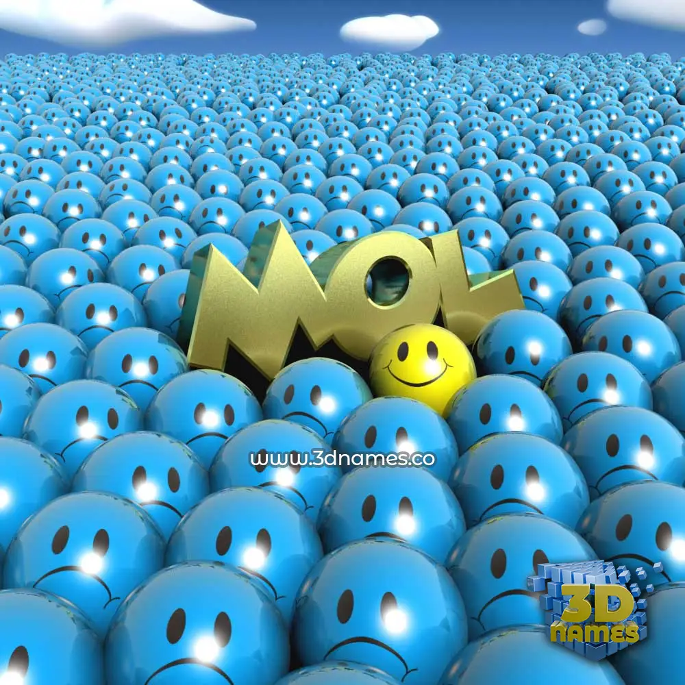 mol in Special Smileys style - 3D name wallpaper