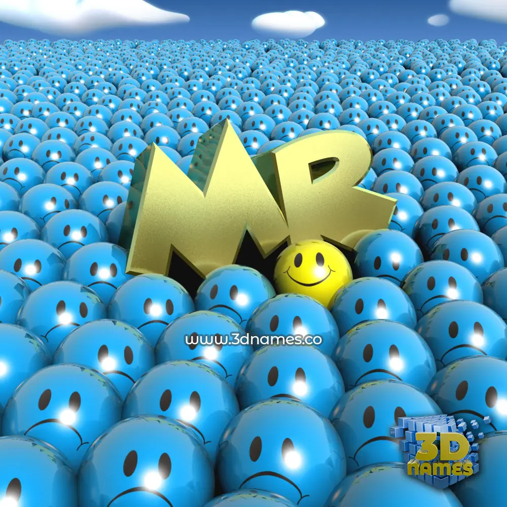 mr in Special Smileys style - 3D name wallpaper