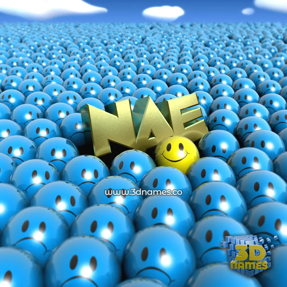 nae in Special Smileys style - 3D name wallpaper