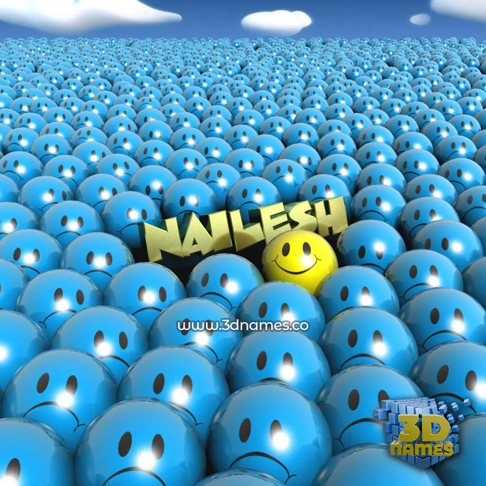 nailesh in Special Smileys style - 3D name wallpaper