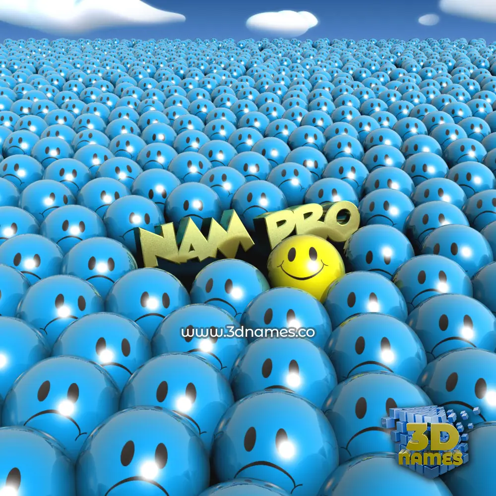 nam pro in Special Smileys style - 3D name wallpaper