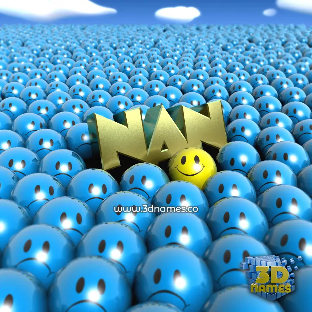 nan in Special Smileys style - 3D name wallpaper