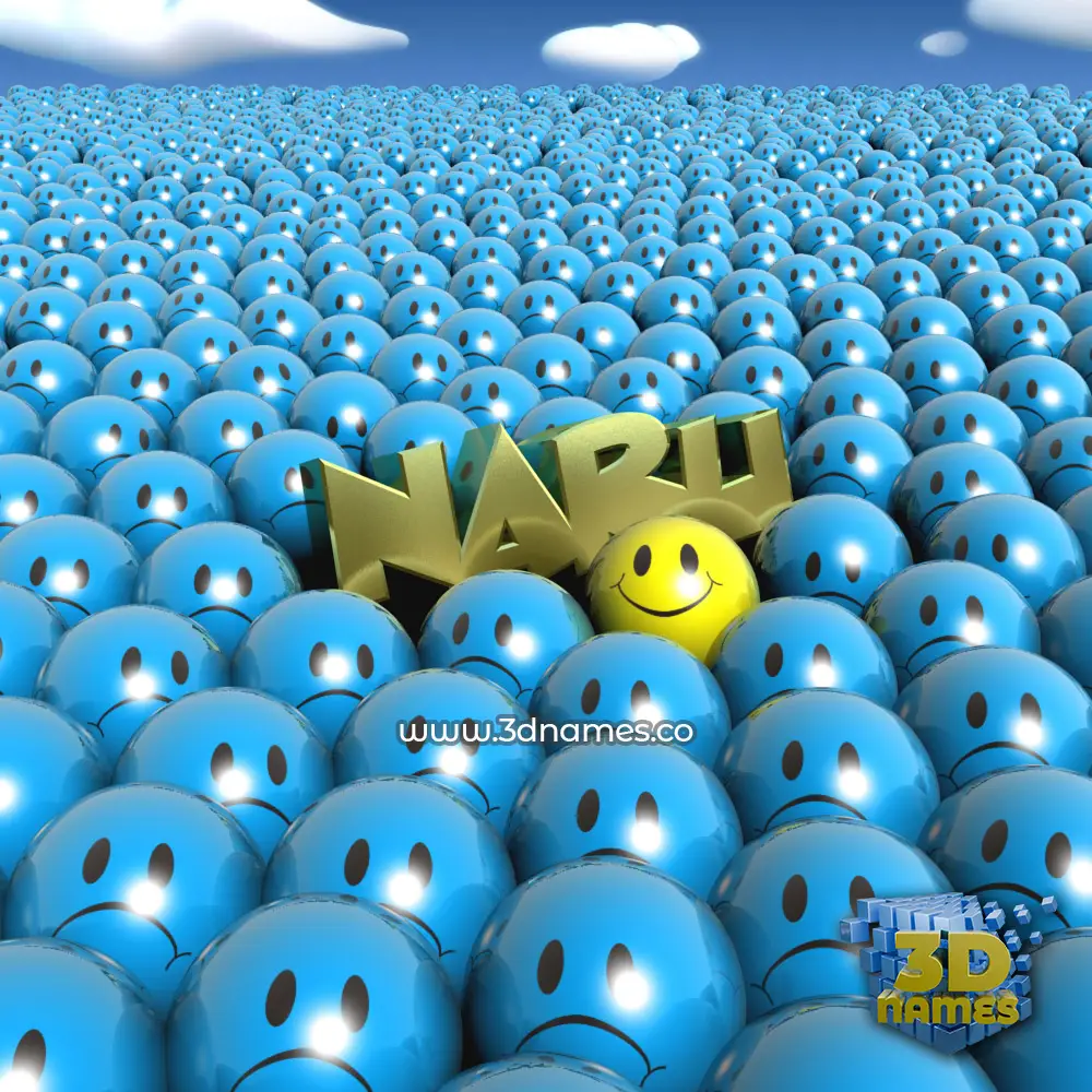naru in Special Smileys style - 3D name wallpaper