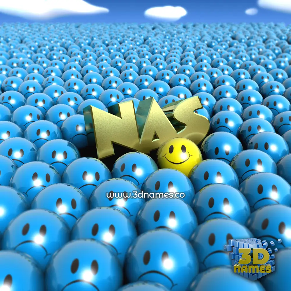 nas in Special Smileys style - 3D name wallpaper