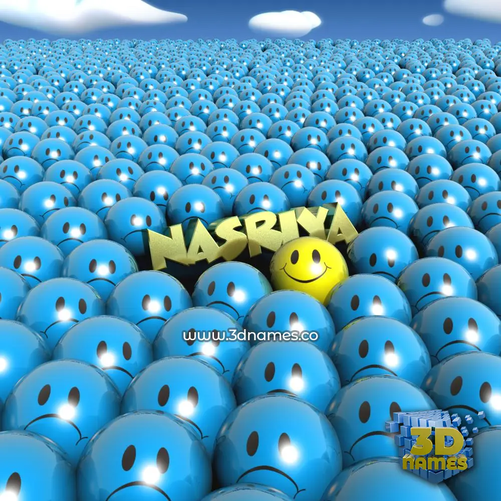nasriya in Special Smileys style - 3D name wallpaper