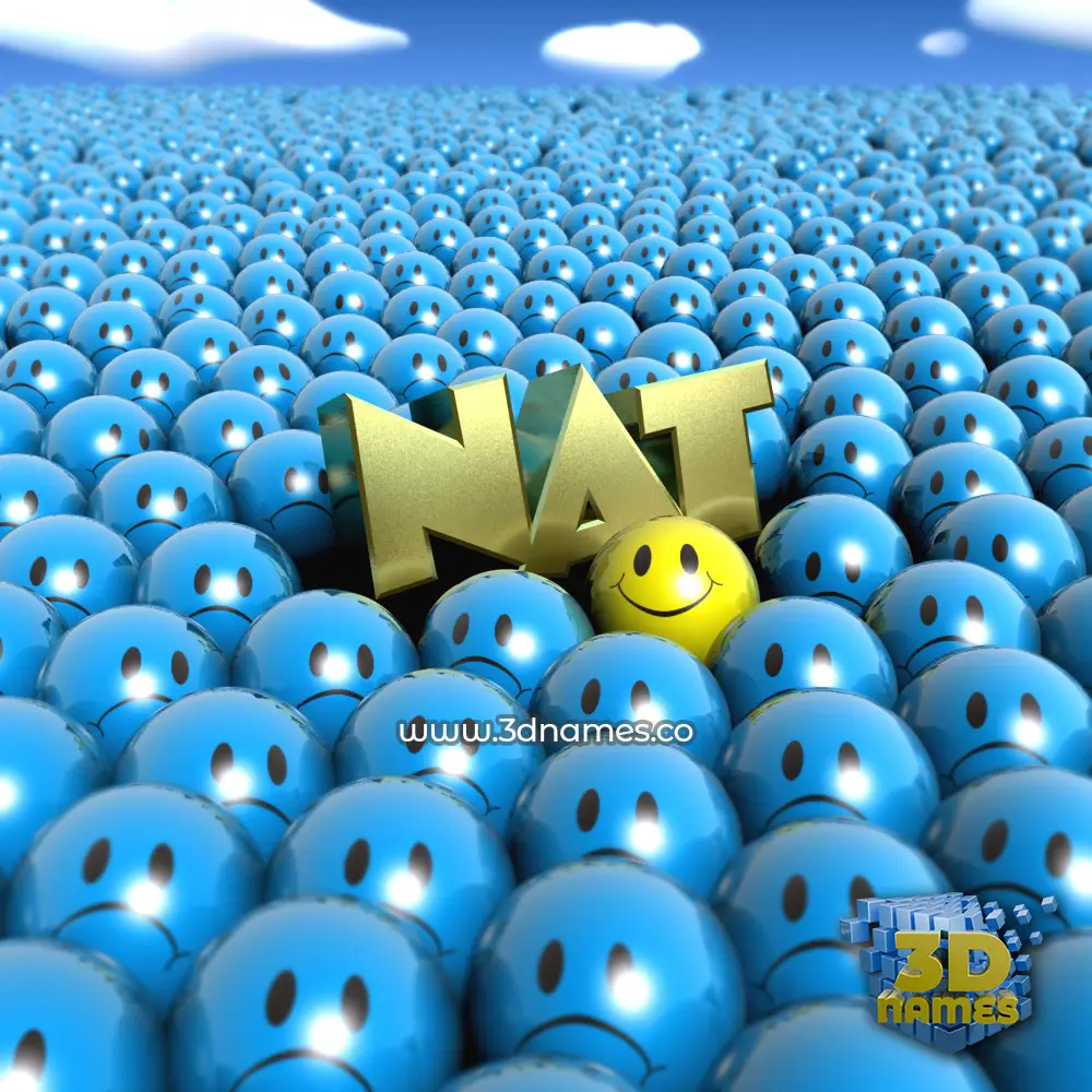 nat in Special Smileys style - 3D name wallpaper