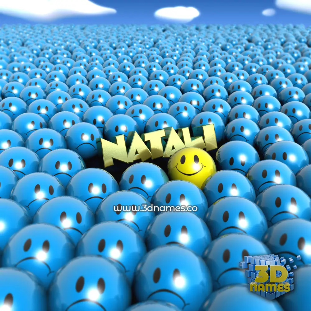 natali in Special Smileys style - 3D name wallpaper