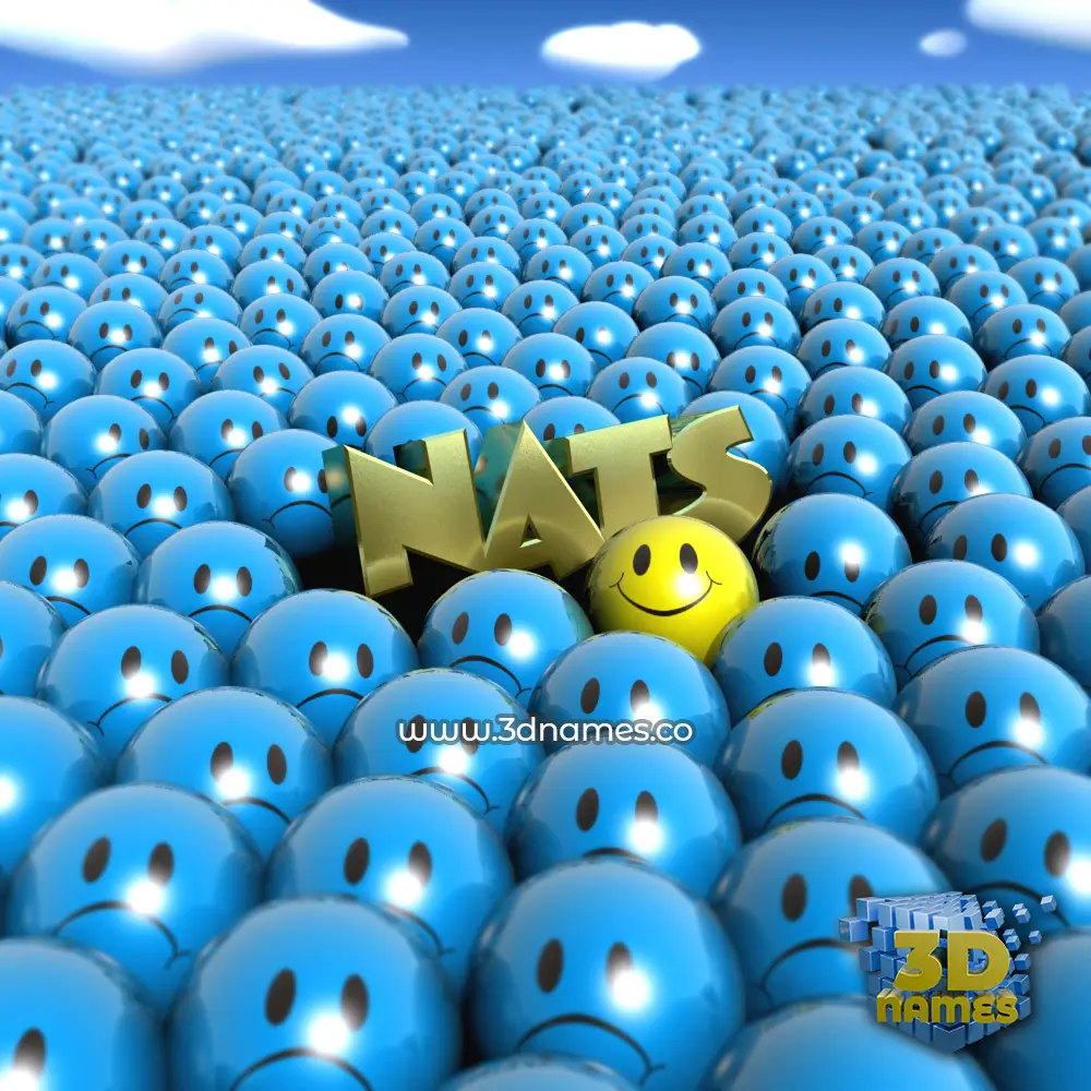 nats in Special Smileys style - 3D name wallpaper