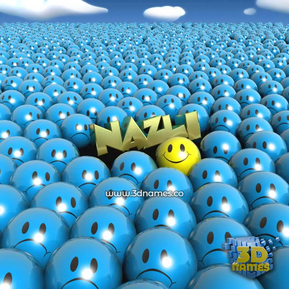 nazli in Special Smileys style - 3D name wallpaper