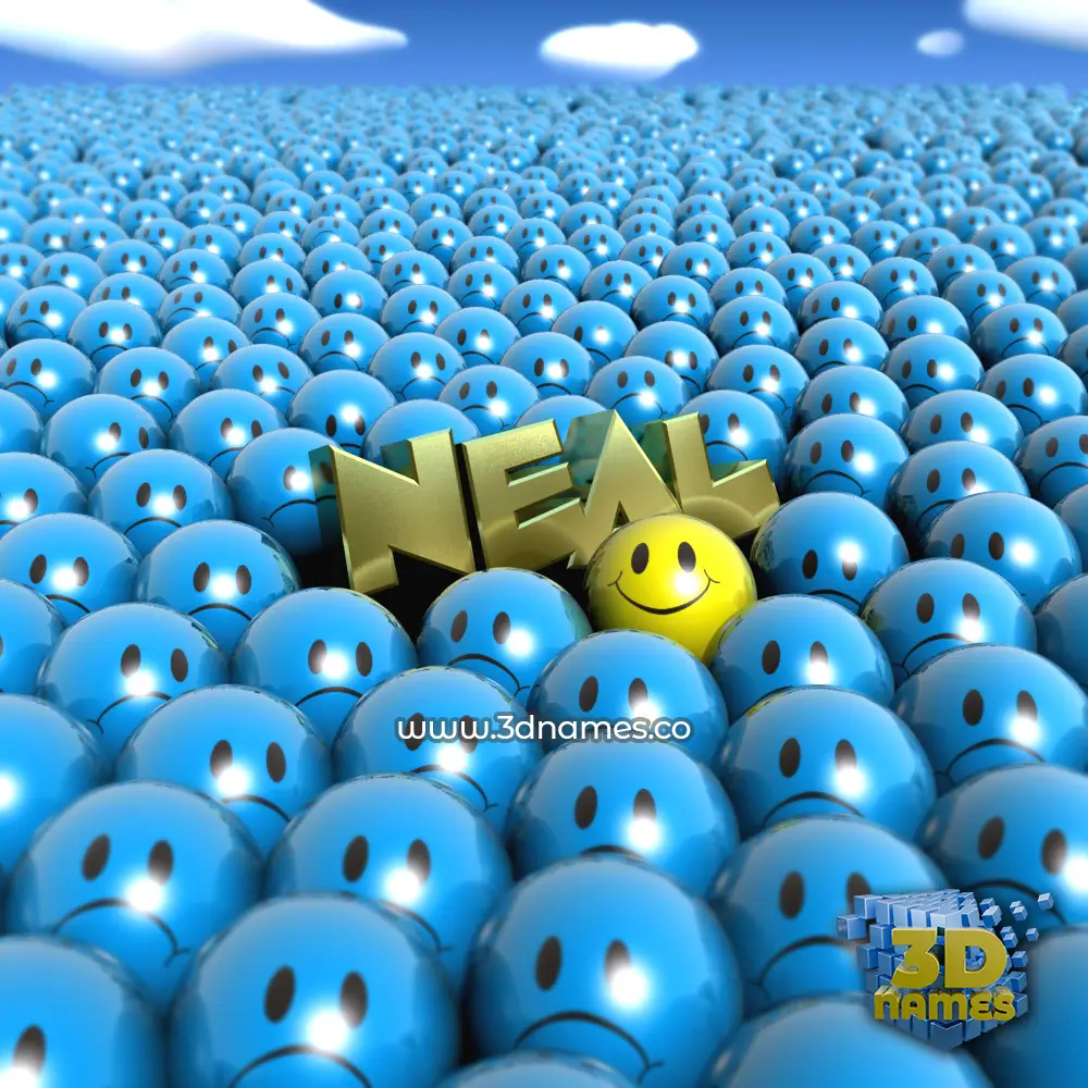 neal in Special Smileys style - 3D name wallpaper