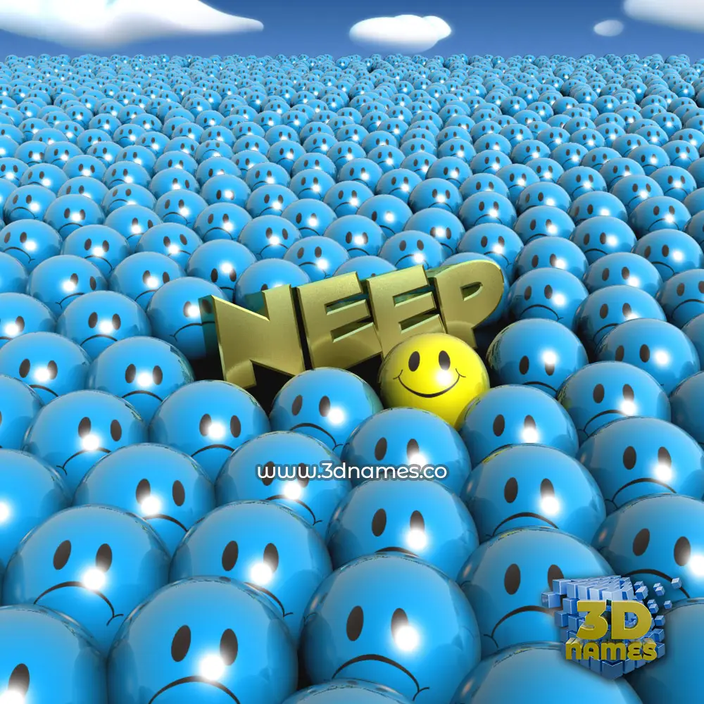 neep in Special Smileys style - 3D name wallpaper
